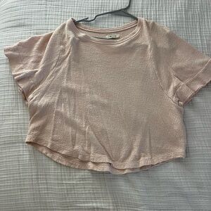Madewell Light Pink Crop Top